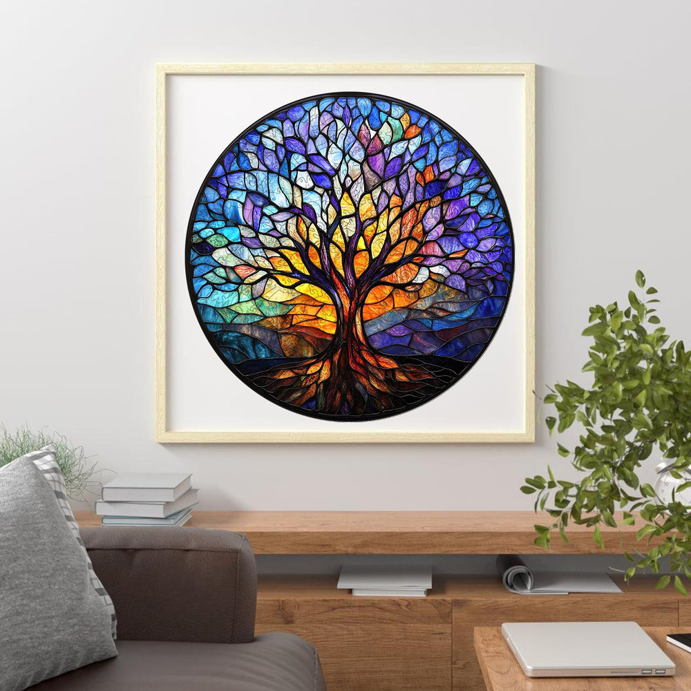 Ruikiyart wall decor tree puzzle becomes a striking art piece.