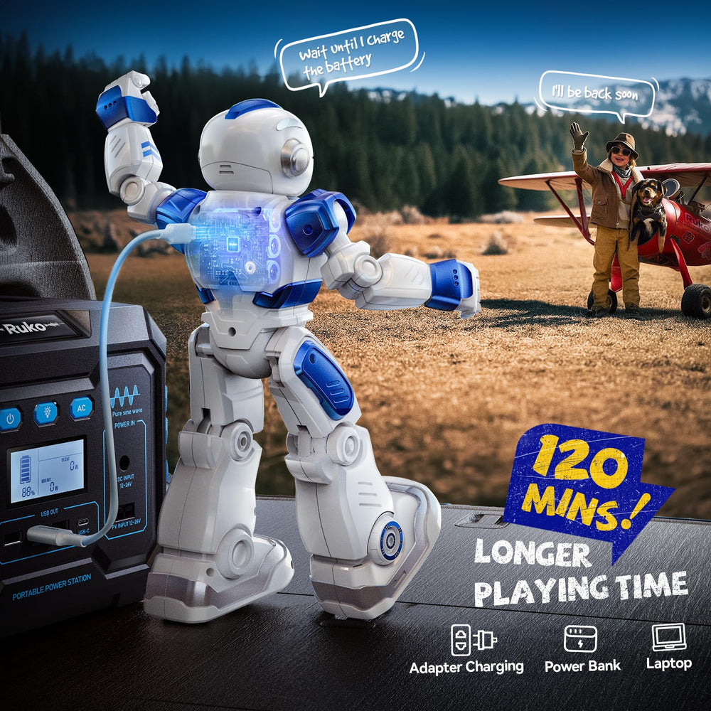 Ruko 6088 battery charging image shows USB recharge for long play