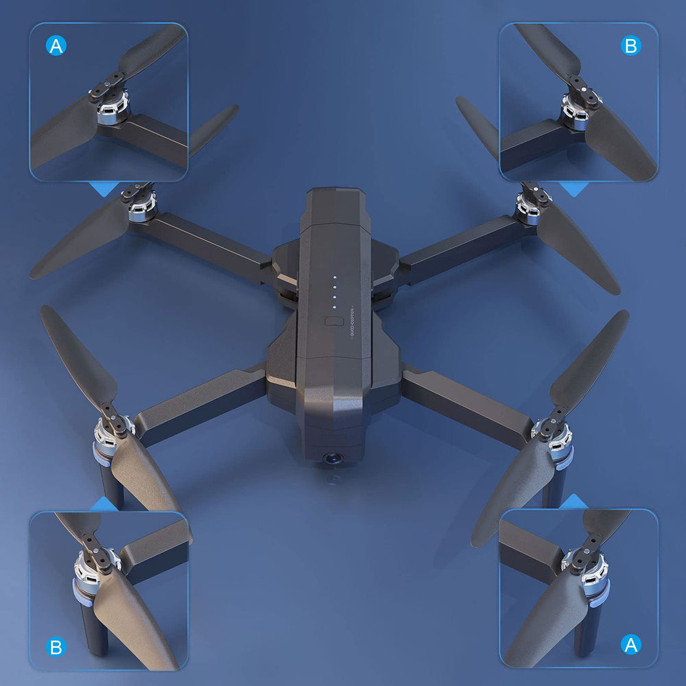 Ruko F11GIM2 foldable propeller blades support quick swaps and steady flight.