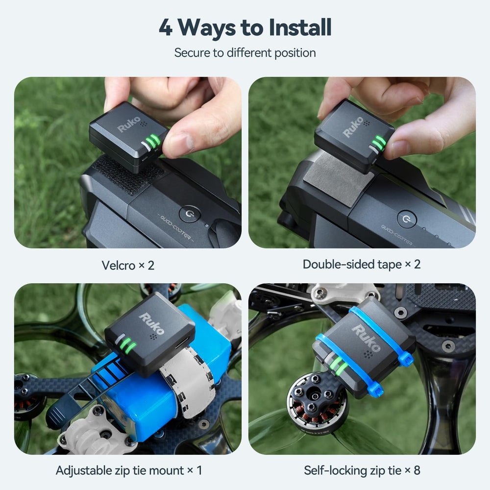 Ruko R111S installation kit with mounting hardware for multiple aircraft.
