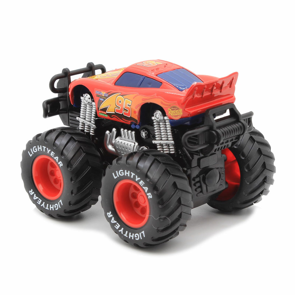 RULBAMN Lightning McQueen toy car close-up with detailed paint and wheels
