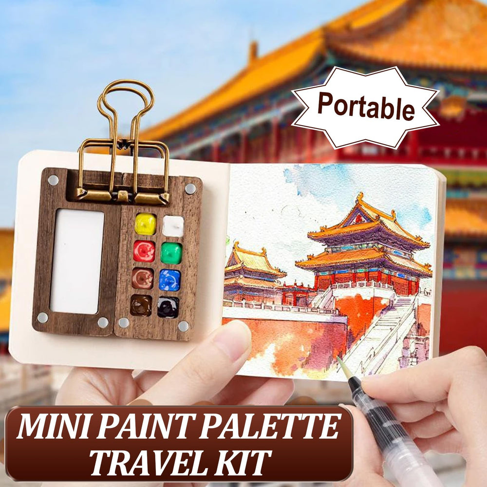 RunBuxd metal binder storage keeps paints organized during travel