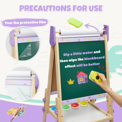Rundad sturdy wooden frame supports daily art sessions and playful learning
