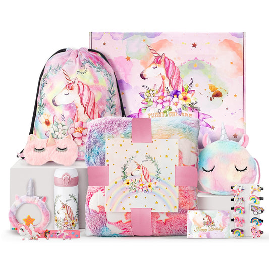 Runeaoys Unicorn Glow Blanket in the Dark for cozy nighttime play