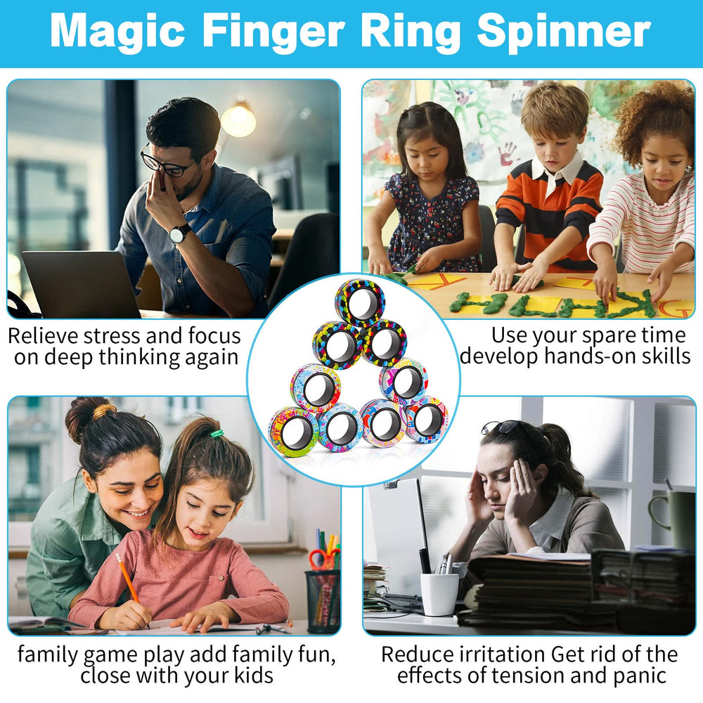 RURING Smooth round-edge magnetic ring design protects fingers during use.