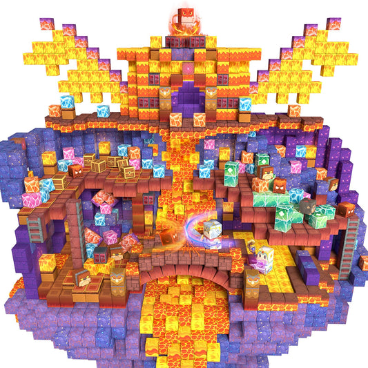 Rurvale 200Pcs magnetic blocks arranged for play and creativity.