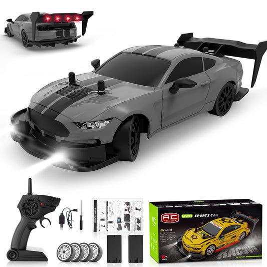 Ruxrcni RC drift car front lights illuminate night drifting sessions