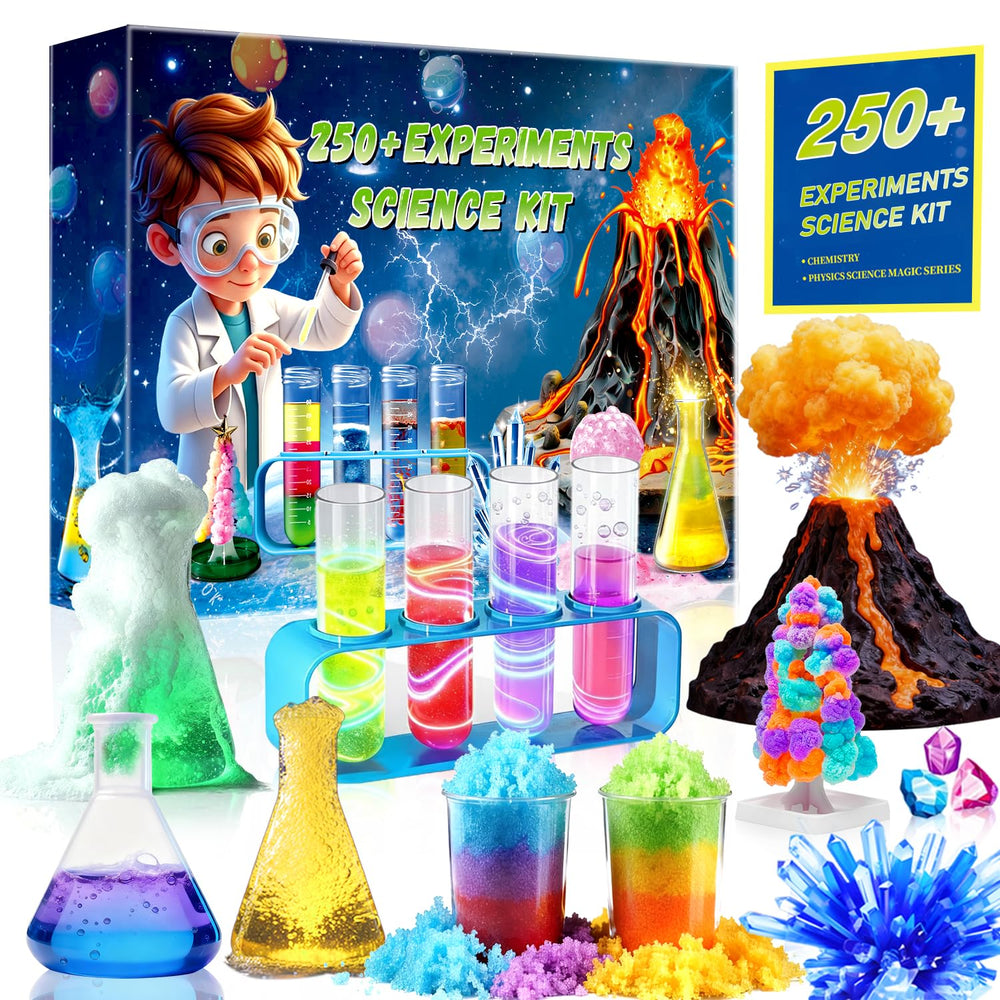 Rxeody 250+ experiments kit box open for curious kids