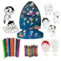 Ryan's World velv-its textures create soft coloring guidance for kids
