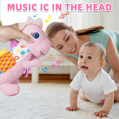 Ryotagift Baby Dino crinkle head invites tactile exploration with crinkle sounds