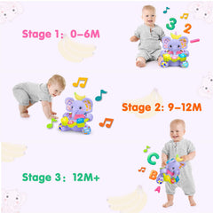 Ryotagift elephant toy crinkle texture invites tactile exploration.
