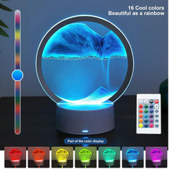 rysnwsu Moving Sand Art flowing sand landscape demonstrates calming visual storytelling