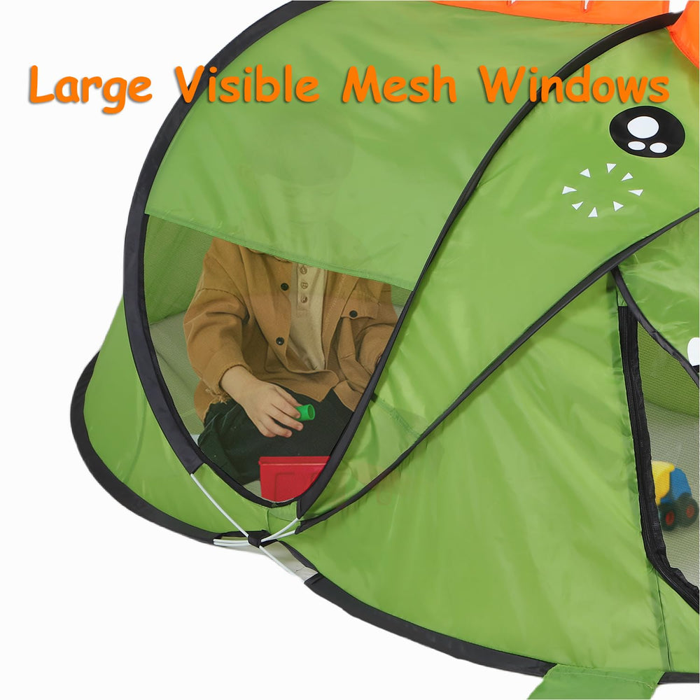 Ryssin large play tent interior suitable for playtime and naps.