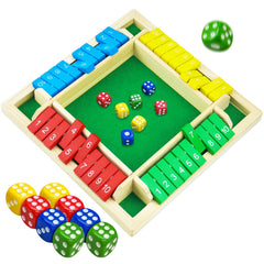 Rytopt Shut The Box wooden game box and dice set for family fun and quick brain teasers.