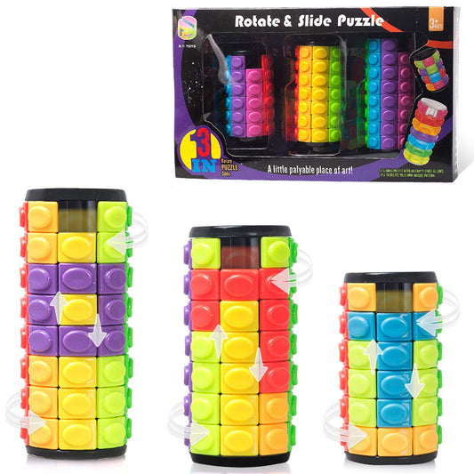 R.Y.TOYS rotate-and-slide cube with 6 layers boosts focus during focused play.
