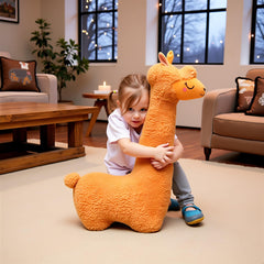 Ryttir llama neck pillow extended for snuggling and restful sleep.