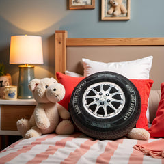 Ryttir Nordic-style plush wheel decor for modern home spaces.