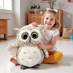 Ryttir snowy owl plush soft fur invites cozy cuddling sessions.