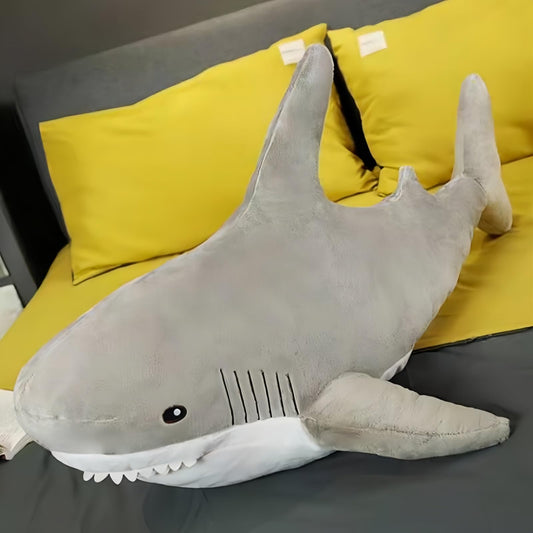 Ryttir XXL Giant Shark full-body plush ideal for cuddles and bedtime comfort.