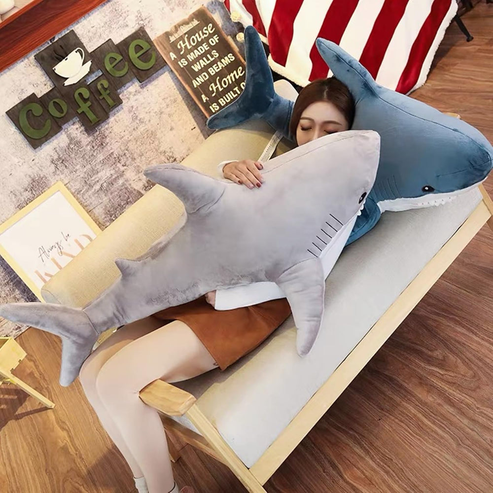 Ryttir XXL Giant Shark ultra-soft fabric for gentle hugs.