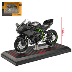 RZAPE Kawasaki H2R die-cast scale side view for authentic display