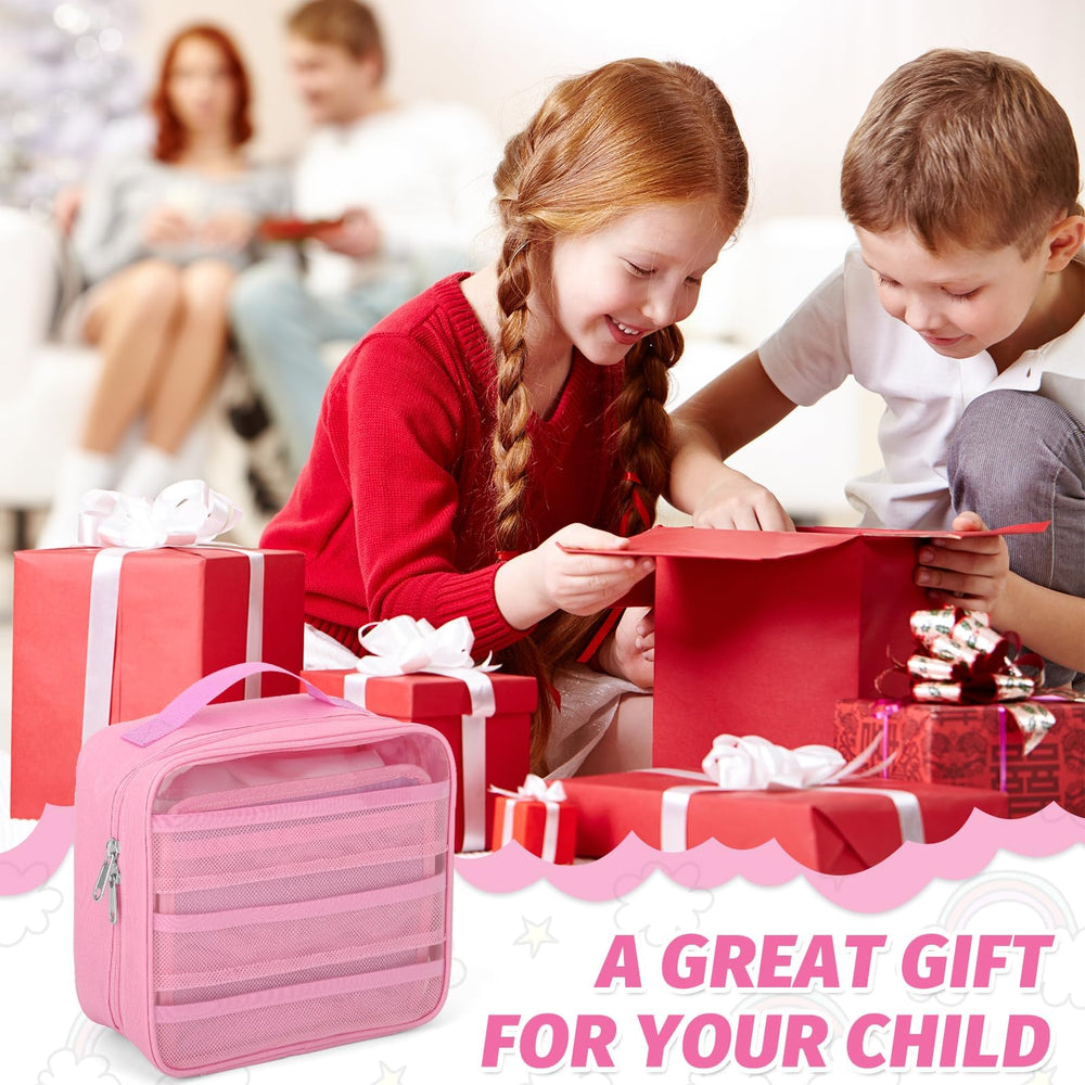 RZYLKA colorful pink design carrying case that kids love