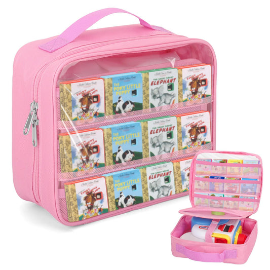 RZYLKA pink carrying case front view for Dream Machine storage and playtime