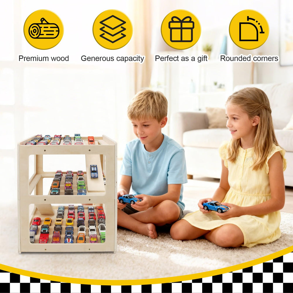 RZYLKA sanded natural wood with rounded edges offers a safe, durable play surface.