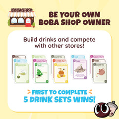 Sabobatage cards feature teas, flavors, and toppings for tasty combos.