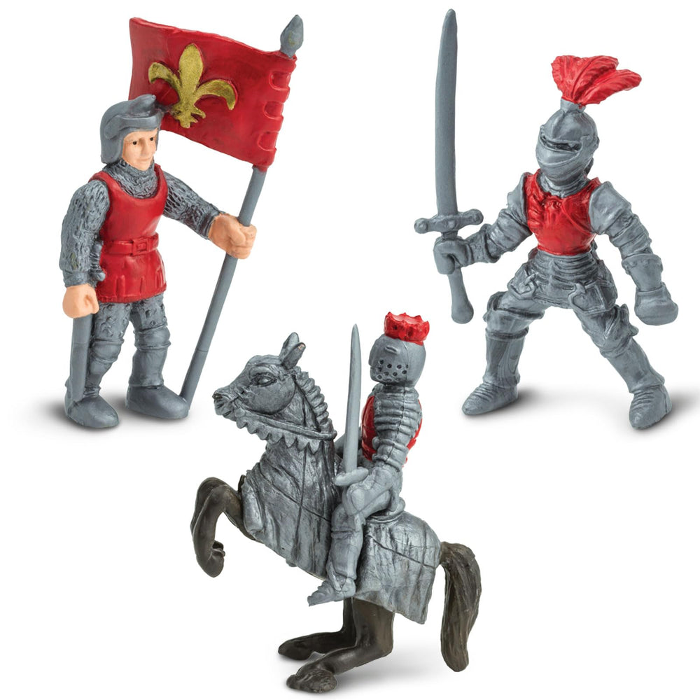 Safari Ltd Knights & Dragons Toob red kingdom knight close-up for detailed storytelling.