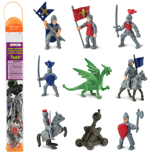 Safari Ltd Knights & Dragons Toob red kingdom knight figure for imaginative play and history exploration.