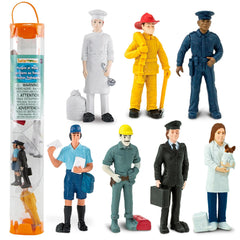 Safari Ltd. People TOOB construction worker figurine for imaginative play and role-play learning.