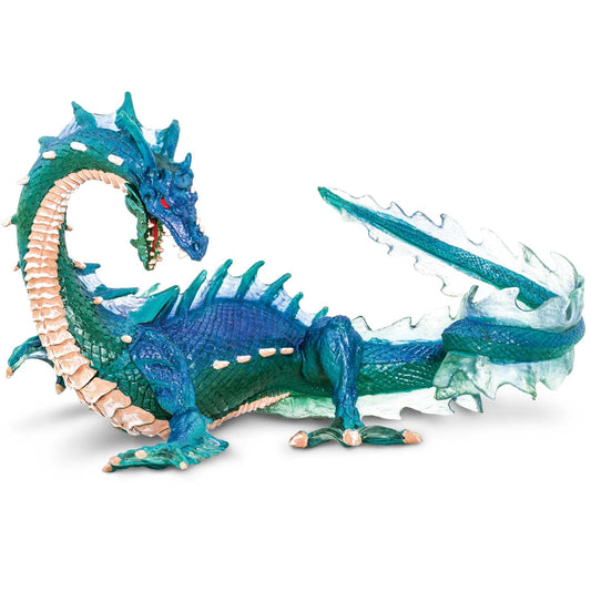 Safari Ltd Sea Dragon figurine in vivid greens and blues for imaginative ocean play.