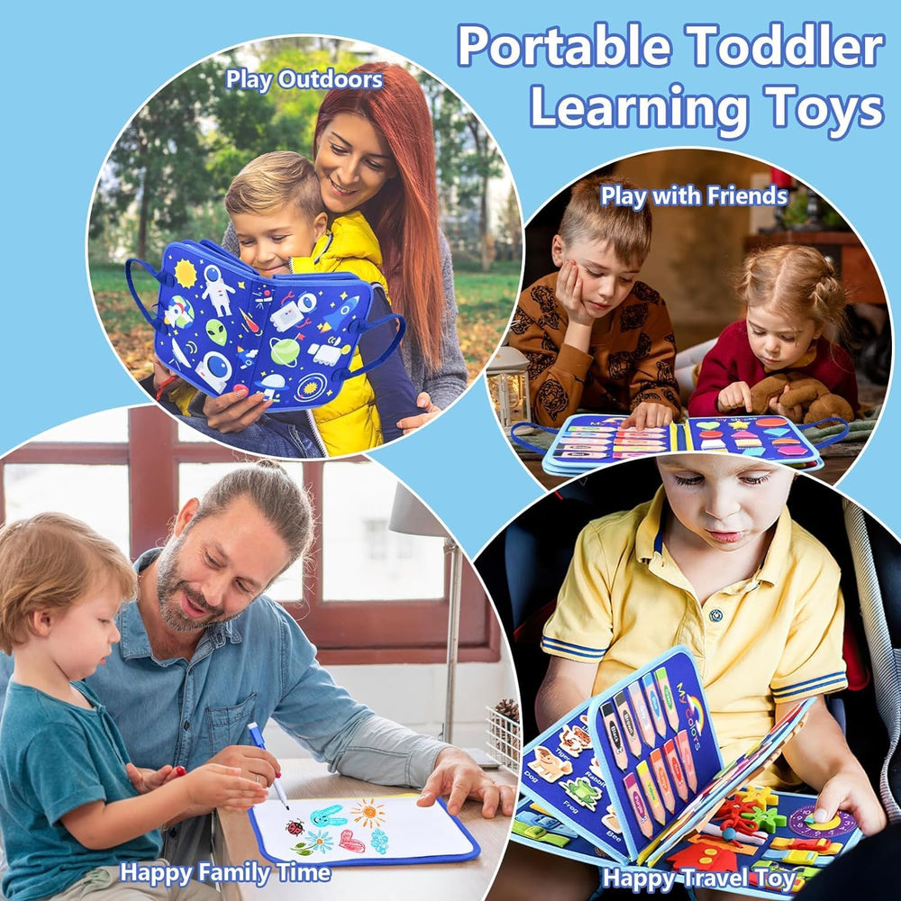 SaFeli Busy Board Soft felt construction is durable and safe for toddlers.