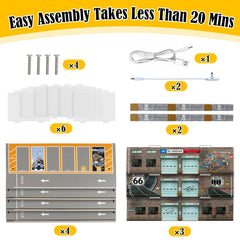 Saichotoy 24-spot layout streamlines collection organization.