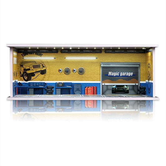 Saichotoy hot wheels display with LED lighting highlights your collection.