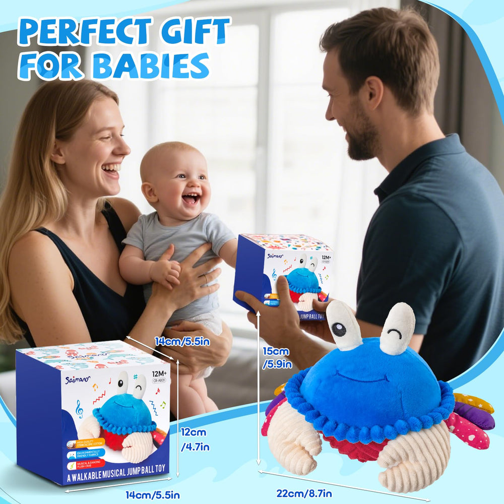 SAIMAND crab plush makes a joyful gift for birthdays or baby showers.