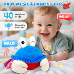 SAIMAND crab toy with 40 songs enhances auditory engagement during playtime.