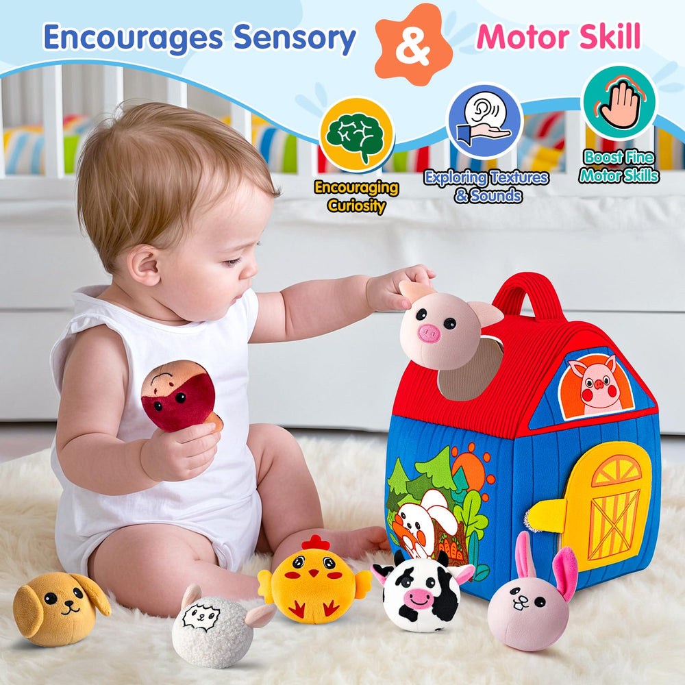SAIMAND reinforced-stitch toys with no plastic eyes for safe teething