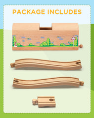 SainSmart Jr tunnel-bridge provides a captivating hide-and-reveal play element.