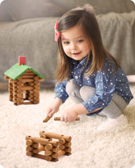 SainSmart Jr compatible with Lincoln Logs showing expandable play