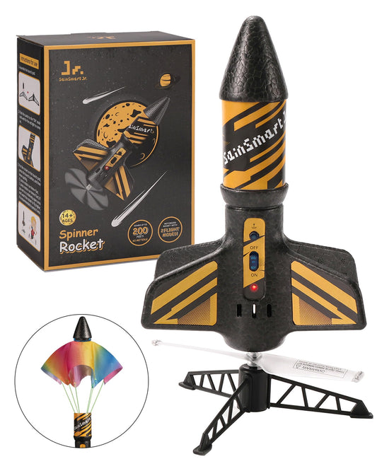 SainSmart Jr. rocket launcher assembly enables easy setup for kid-friendly outdoor fun.