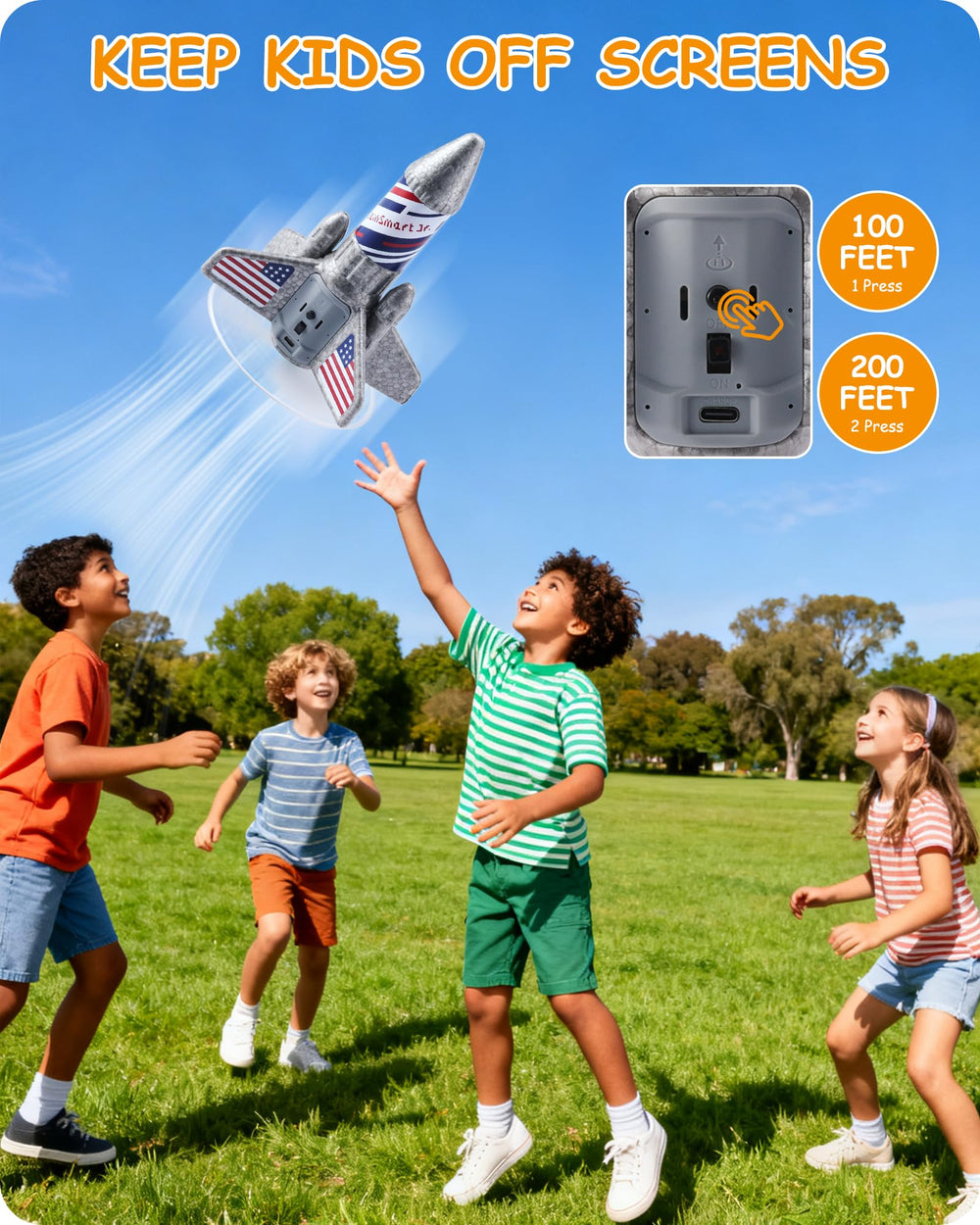 SainSmart Jr. rocket launcher backyard setup ready for outdoor play.