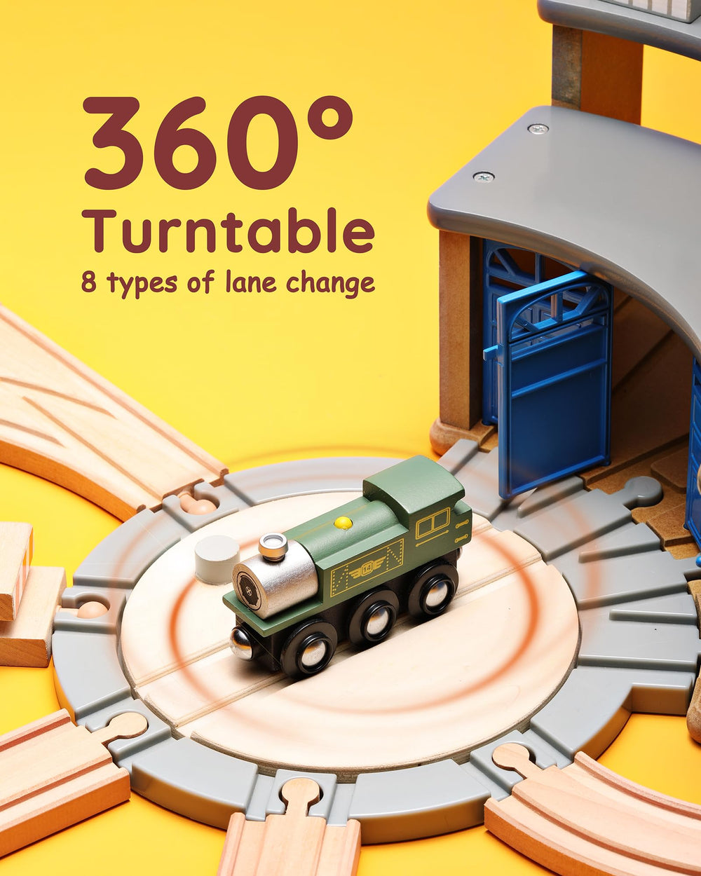 SainSmart Jr. spinning turntable adds dynamic train routing.