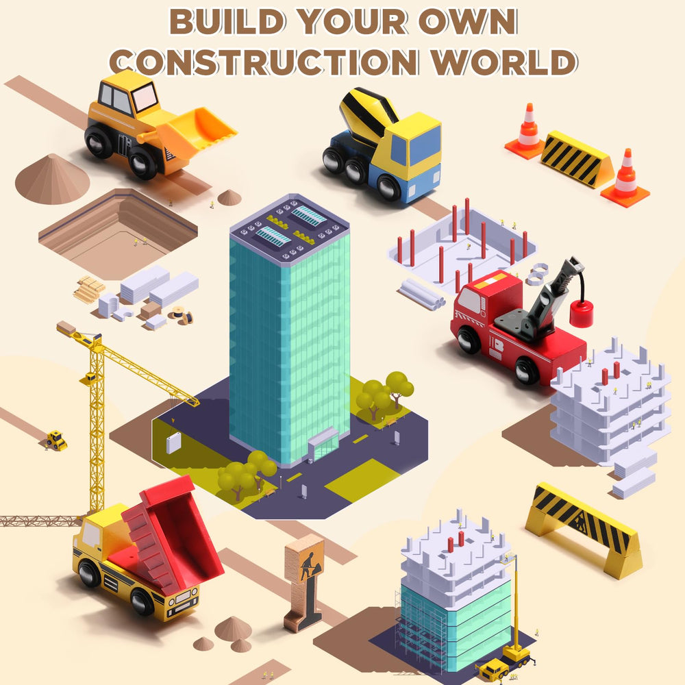 SainSmart Jr. wooden dump truck adding transport tasks to construction play.