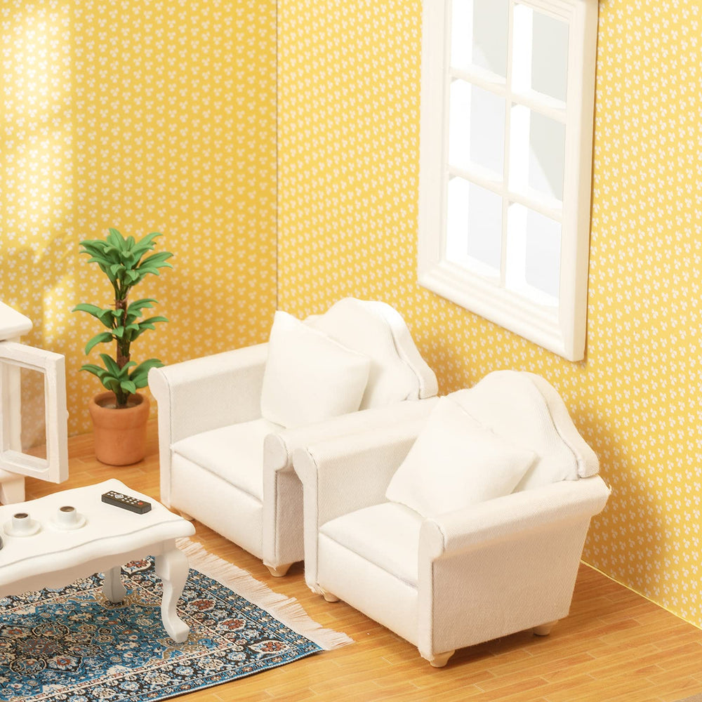 SAMCAMI mini plant with pot adds greenery to the dollhouse scene.
