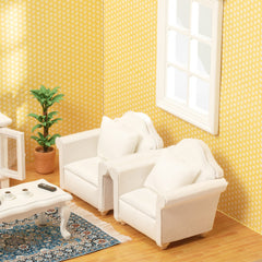 SAMCAMI mini plant with pot adds greenery to the dollhouse scene.