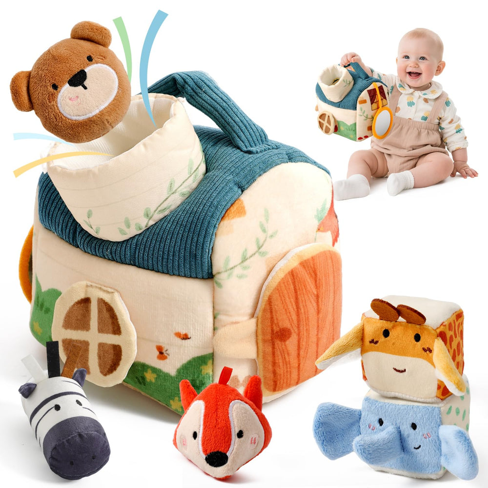 Samonyed forest animal plush set bear squeak: soft texture and engaging play