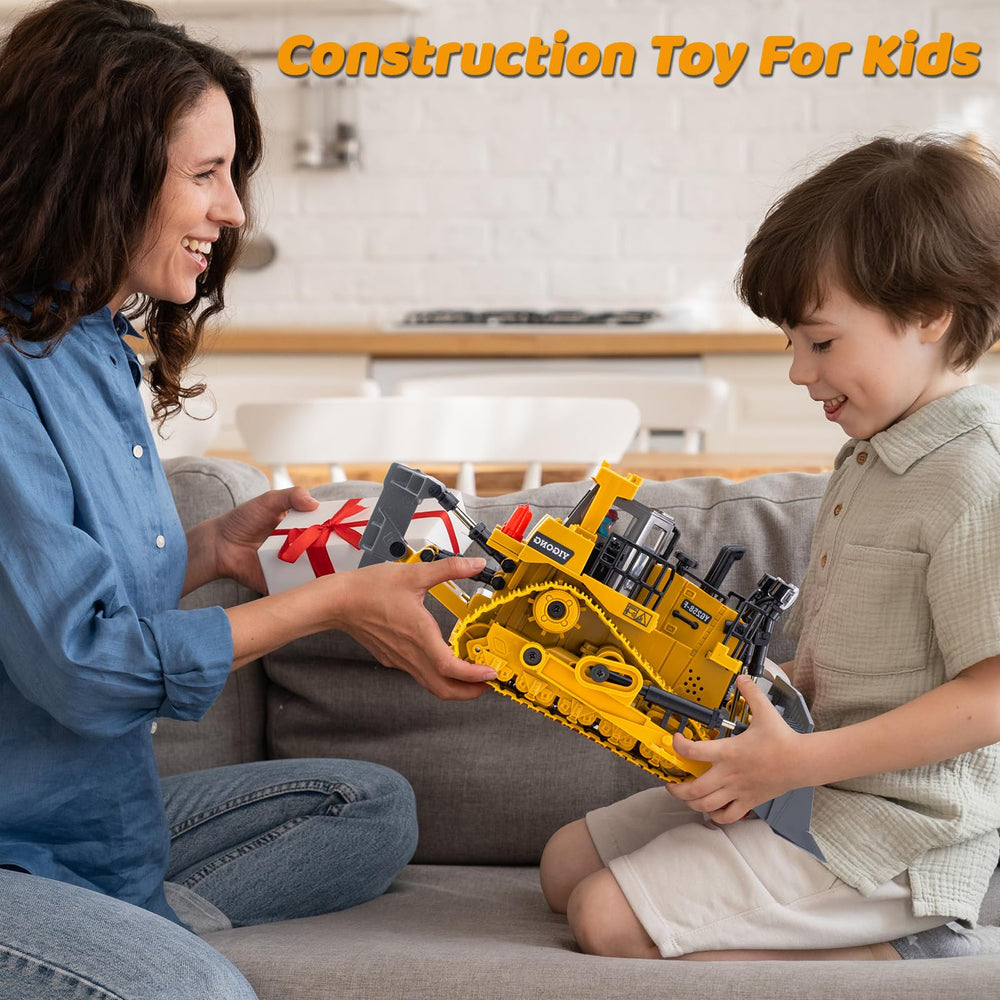 Samtop RC Bulldozer packaging reveals gift-ready box for birthdays and holidays