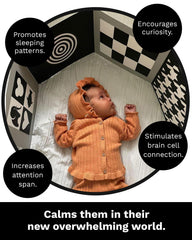 Samuel Sensory free-standing tummy time toy ready for floor or overhead use.